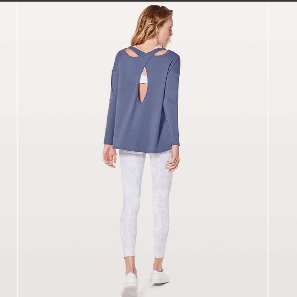lululemon athletica Tops - Lululemon back into it long sleeve top moody blues